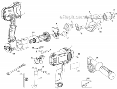Page A Diagram and Parts List for PC700D 2 Porter Cable Cordless Drill